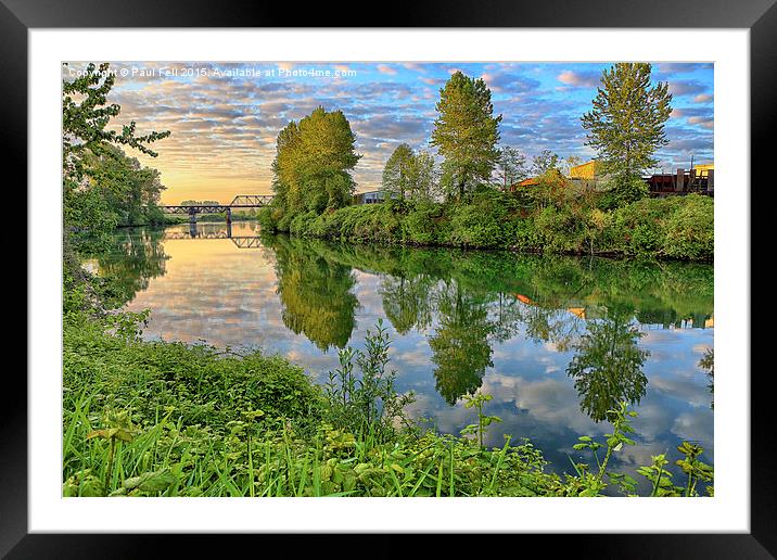 Snohomish River Framed Mounted Print by Paul Fell