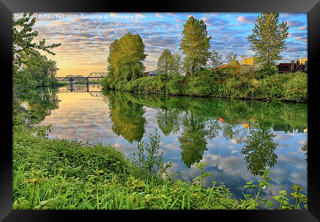 Snohomish River Framed Print by Paul Fell