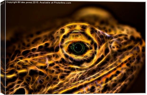 Fractal lizard  Canvas Print by luke perez