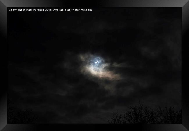 Partial Solar Eclipse in England March 2015 Framed Print by Mark Purches