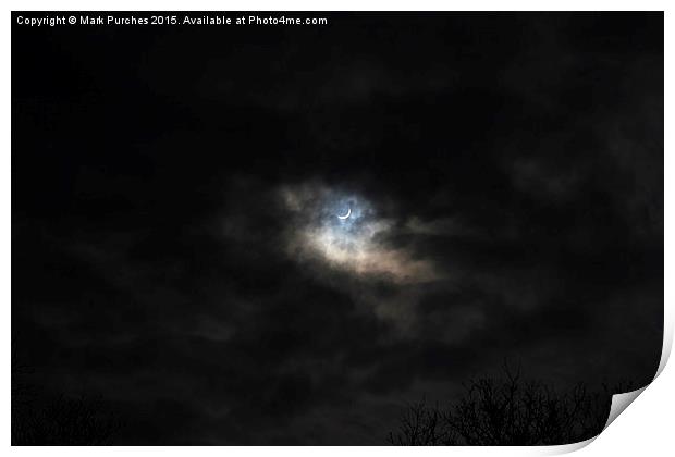 Partial Solar Eclipse in England March 2015 Print by Mark Purches
