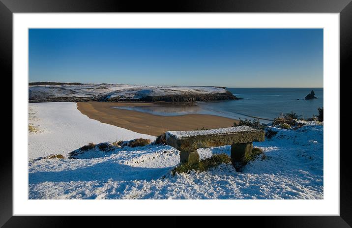 Broadhaven Beach Framed Mounted Print by Mark Robson