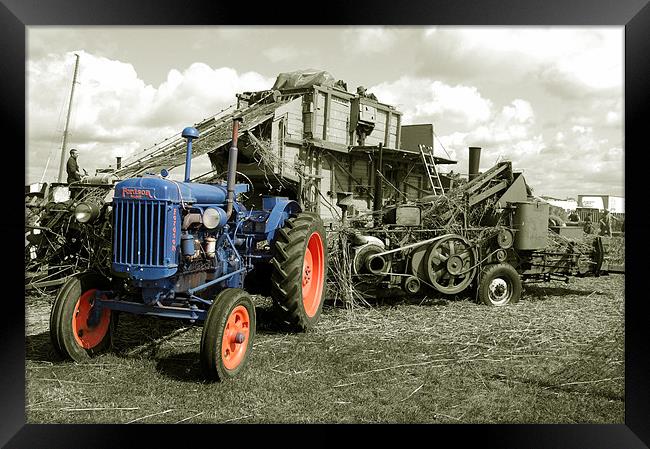 Fordson Threshing.! Framed Print by Rob Hawkins