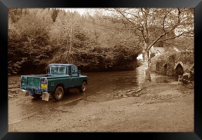 Landrover v The ford...! Framed Print by Rob Hawkins