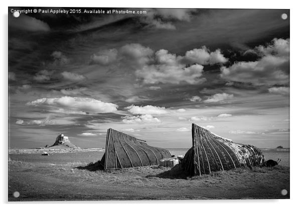  Iconic Lindisfarne, Northumberland Acrylic by Paul Appleby