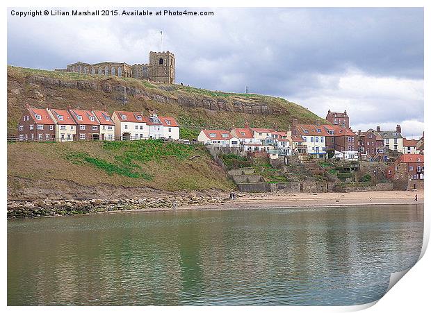  East cliff . Whitby. Print by Lilian Marshall