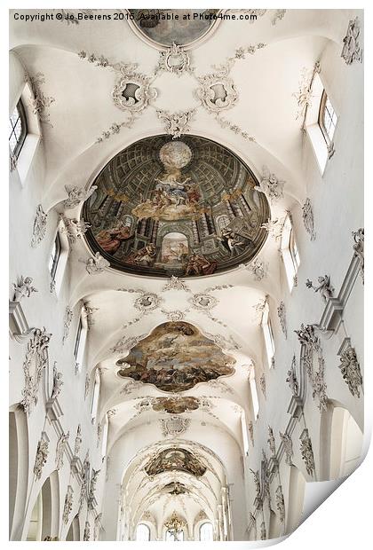 church ceiling Print by Jo Beerens