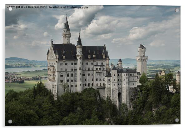 Neuschwanstein castle Acrylic by Jo Beerens