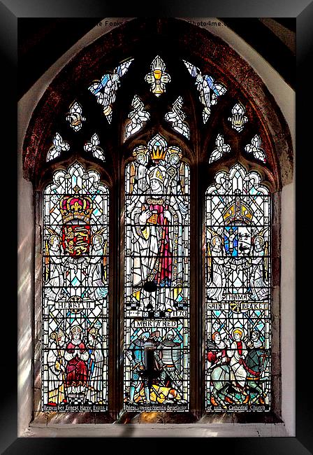  Stained Glass in Saint David's Cathedral, Pembrok Framed Print by Carole-Anne Fooks