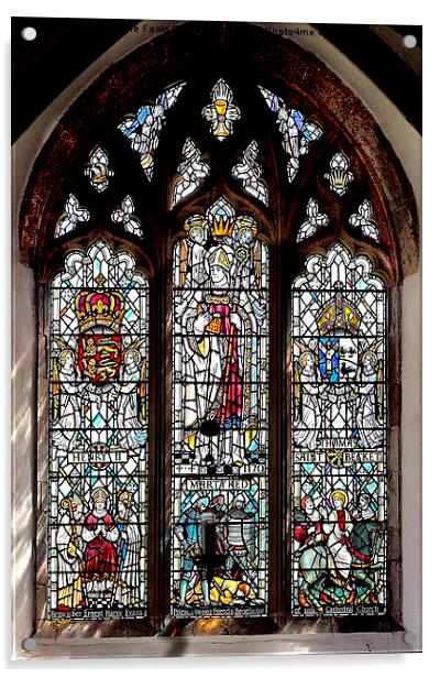  Stained Glass in Saint David's Cathedral, Pembrok Acrylic by Carole-Anne Fooks