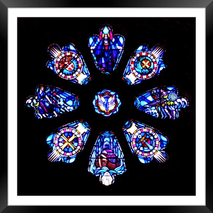  Rose Window Framed Mounted Print by Carole-Anne Fooks