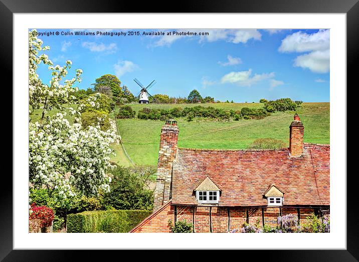  Turville and Cobstone Mill Framed Mounted Print by Colin Williams Photography