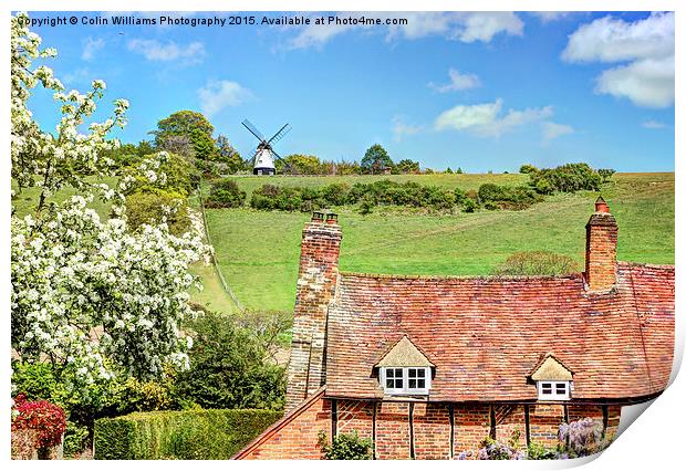  Turville and Cobstone Mill Print by Colin Williams Photography