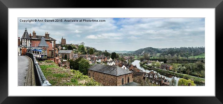 Bridgnorth Panorama Framed Mounted Print by Ann Garrett