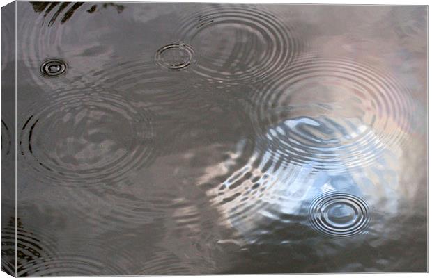  Ripples and Rain Canvas Print by Colin Tracy