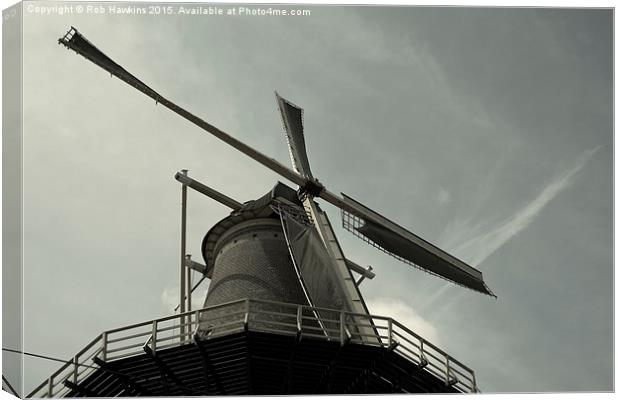  Delft Windmill  Canvas Print by Rob Hawkins