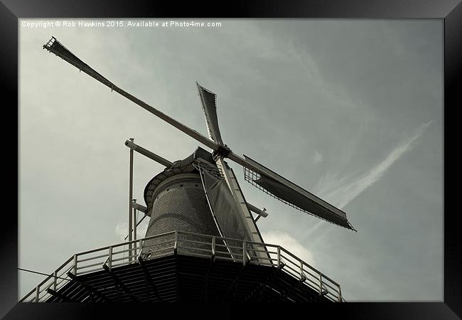  Delft Windmill  Framed Print by Rob Hawkins