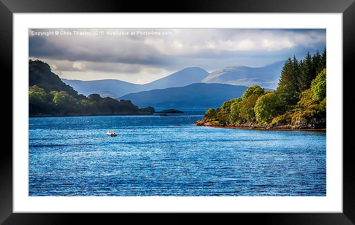 Looking to the Isle of Mull 3  Framed Mounted Print by Chris Thaxter