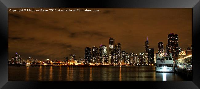 Chicago panorama Framed Print by Matthew Bates