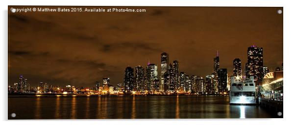 Chicago panorama Acrylic by Matthew Bates