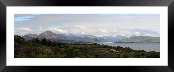Cuillins Mountain range - Panorama Framed Mounted Print by Maria Gaellman