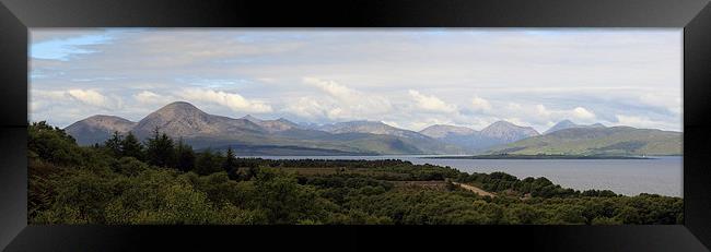 Cuillins Mountain range - Panorama Framed Print by Maria Gaellman