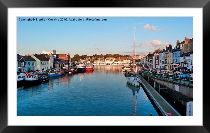  Weymouth Harbour Framed Mounted Print by Stephen Cocking