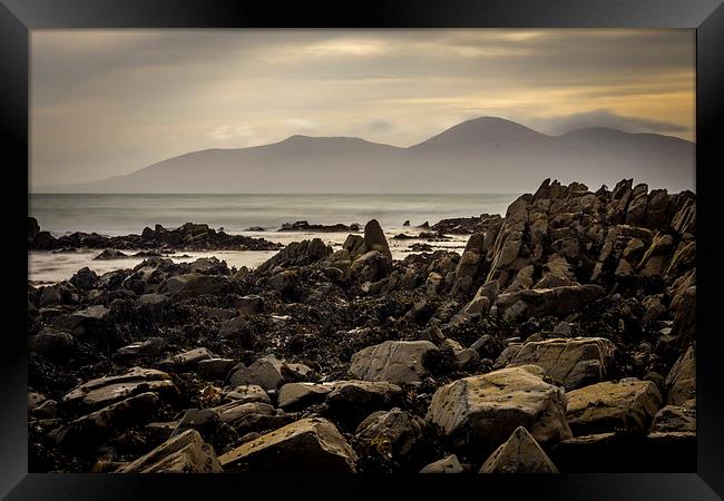 Mourne Mountains View St John's Point N.Ireland Framed Print by Chris Curry