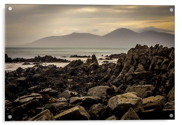 Mourne Mountains View St John's Point N.Ireland Acrylic by Chris Curry