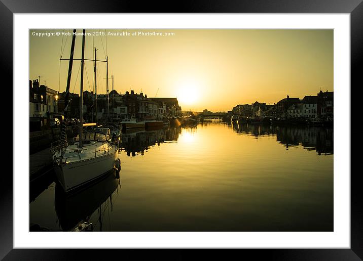  Weymouth Gold  Framed Mounted Print by Rob Hawkins