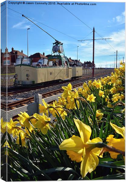  Blackpool Boat Tram Canvas Print by Jason Connolly