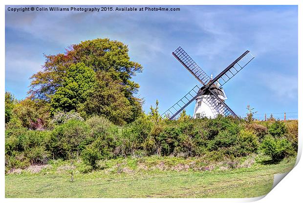  Cobstone Windmill overlooking Turville Print by Colin Williams Photography