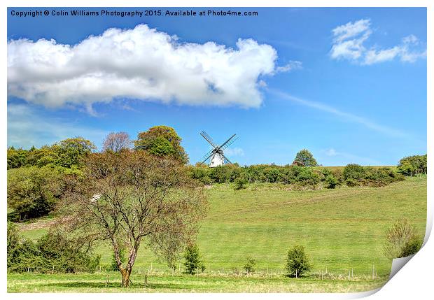 Cobstone Mill Overlooking Turville Print by Colin Williams Photography