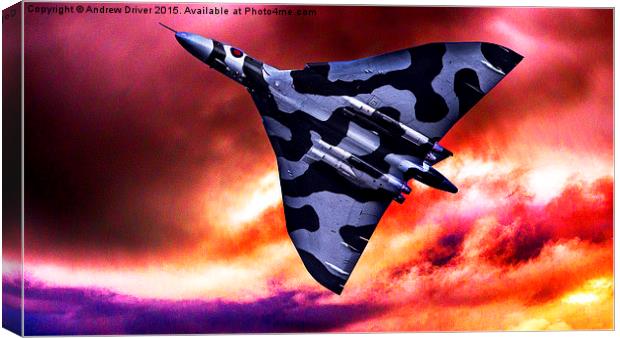  Vulcan Sunset Canvas Print by Andrew Driver