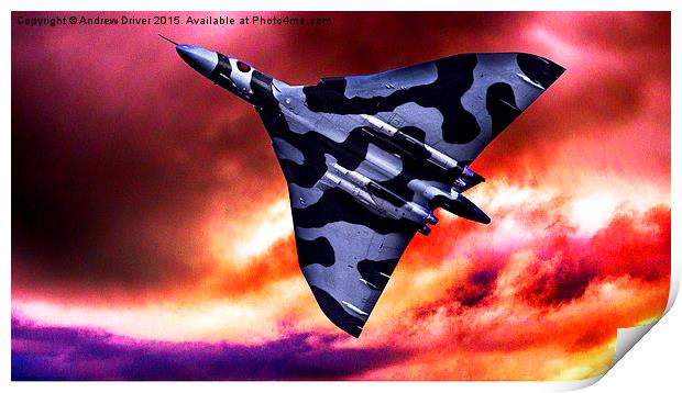  Vulcan Sunset Print by Andrew Driver
