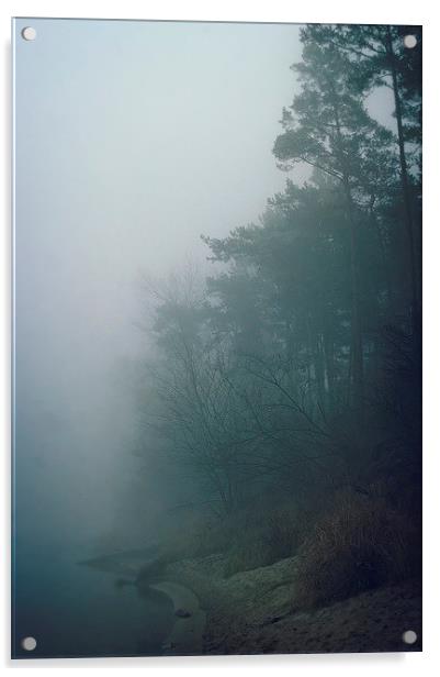 Fog on the river Acrylic by Piotr Tyminski