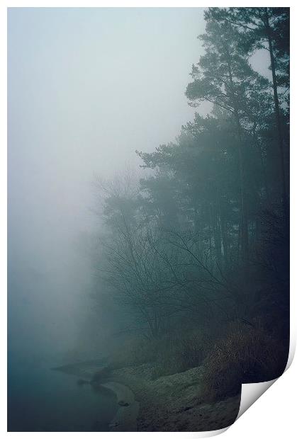 Fog on the river Print by Piotr Tyminski