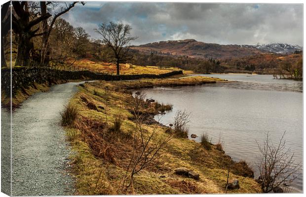  Rydal Water Canvas Print by Peter Stuart
