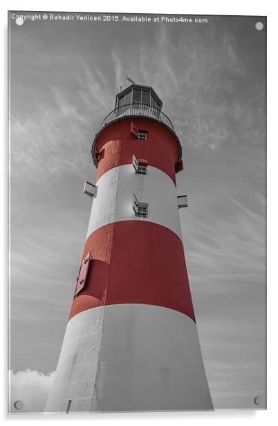 Plymouth Lighthouse Acrylic by Bahadir Yeniceri