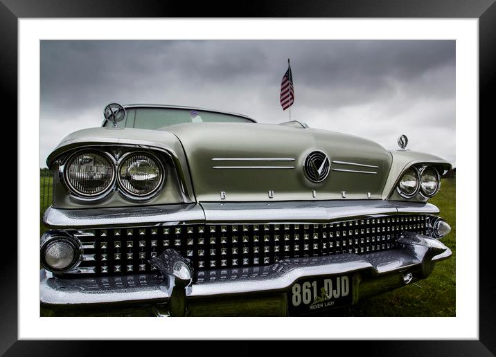 American Buick Car Framed Mounted Print by David Pyatt
