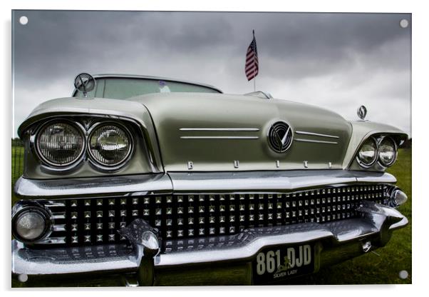 American Buick Car Acrylic by David Pyatt