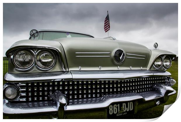 American Buick Car Print by David Pyatt