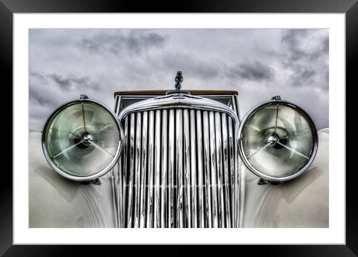 Classic Jaguar Car Framed Mounted Print by David Pyatt