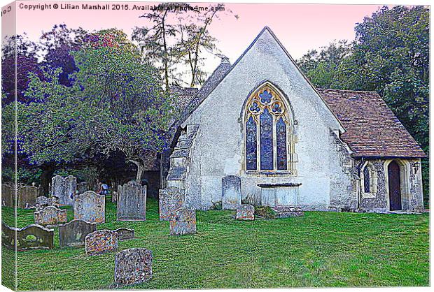  St Marys Church, Turville. Canvas Print by Lilian Marshall