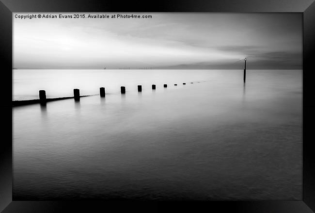 Moment In Time Seascape  Framed Print by Adrian Evans