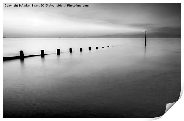 Moment In Time Seascape  Print by Adrian Evans
