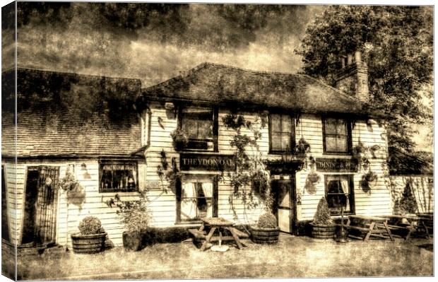 The Theydon Oak Pub Vintage Canvas Print by David Pyatt