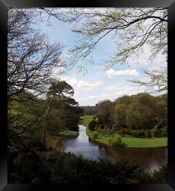 Fountains Abbey and Studley Royal Water Garden Framed Print by Martin Connolly