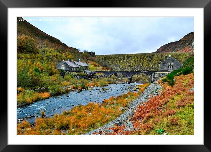  Caban Coch dam in the Elan Valley Framed Mounted Print by Angela Starling