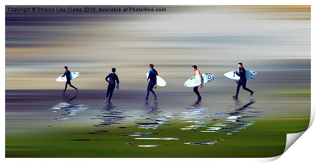  Lets go surf Print by Sharon Lisa Clarke